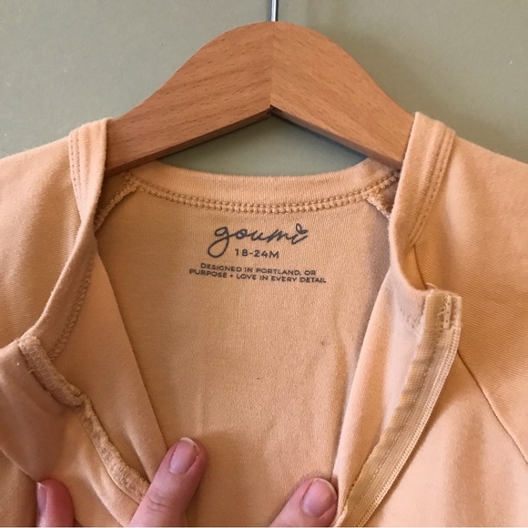 Goumikids Zipper Jumpsuit Pajamas, 18-24 months, Sand - Picture 4 of 8